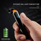 Mini Cylinder Smart LCD USB Lighter