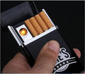 Stylish 2 in 1 USB Rechargeable Cigarette Case with Lighter