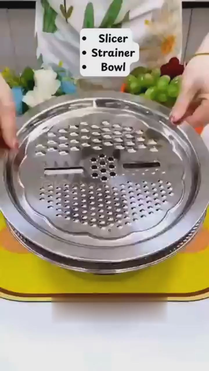 Stainless Steel Kitchen Drain Basket Set 3 in 1